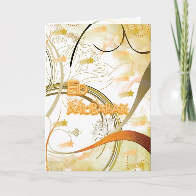 Cartão De Festividades Cumprimento de Eid (Frente)