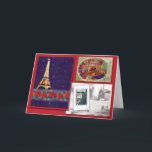 CARTÃO DE FESTIVIDADES CUMPRIMENTO DE NOEL NOTRE DAME DE JOYEUX<br><div class="desc">cartão de Paris,  do cumprimento francês do Natal do tema,  dos meus ramblings de Paris com vistas de Paris e mão meticulosa das paisagens tiradas pelo judithchengart</div>