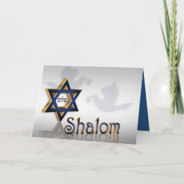 Cartão De Festividades Cumprimento de Shalom Hanukkah