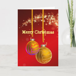 Cartão De Festividades Cumprimento temático do Natal da bola do Netball