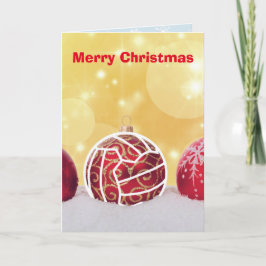 Cartão De Festividades Cumprimento temático do Natal do Netball do amor