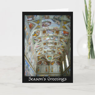 Cartão De Festividades cumprimentos da capela de sistine