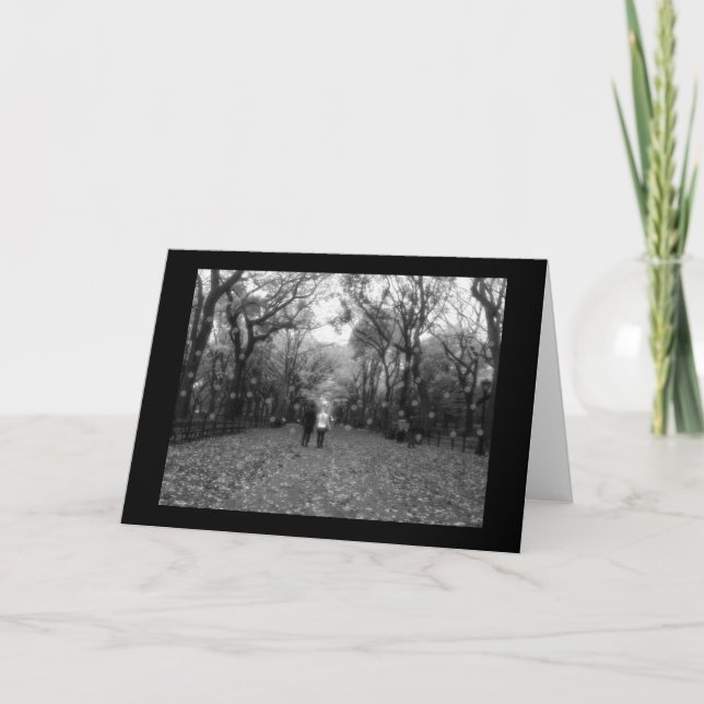 Cartão De Festividades Cumprimentos das estações - Central Park & neve de (Frente)