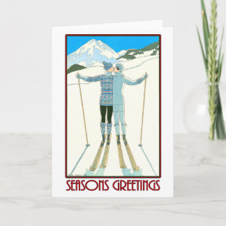 Cartão De Festividades Cumprimentos das estações - George Barbier - 1925