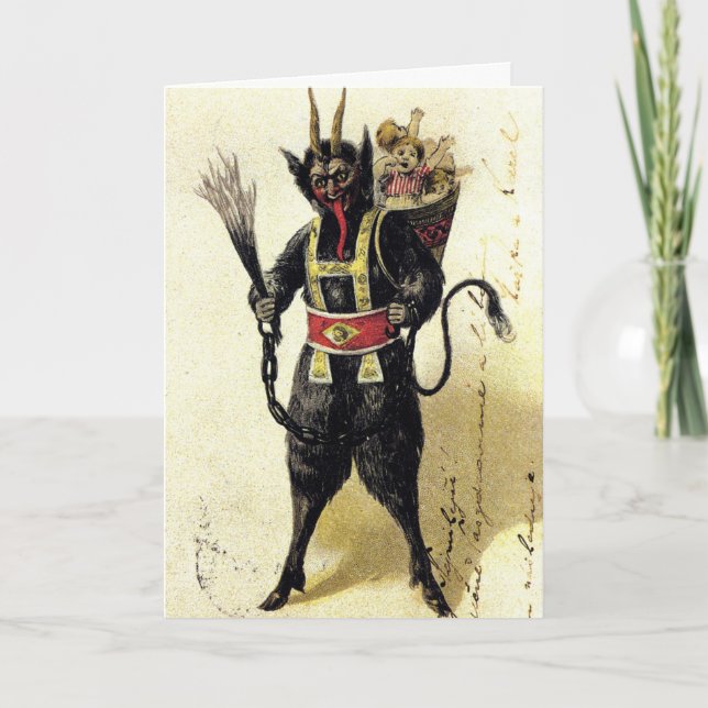 Cartão De Festividades Cumprimentos de Krampus! (Frente)