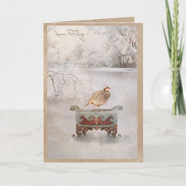 Cartão De Festividades Cumprimentos de Seaons (Frente)