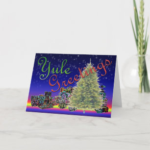Cartão De Festividades Cumprimentos de Yule