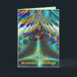Cartão De Festividades Cumprimentos internos das estações dos mundos do<br><div class="desc">Cartão do Fractal que é apropriado para a época natalícia do Natal.  O texto nós customisable.</div>