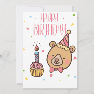 Cartão De Festividades cupcake de aniversário feliz