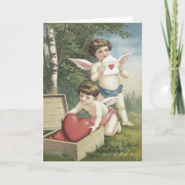 Cartão De Festividades Cupid Cherub Angel Box Namorados