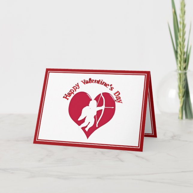 Cartão De Festividades Cupid for Valentine's Day (Frente)