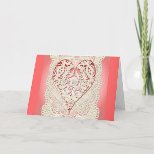 Cartão De Festividades CUPID HEARTS & LACE by SHARON SHARPE