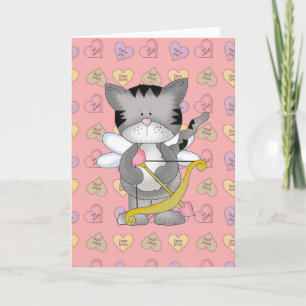 Cartão De Festividades cupid kitty sweet valentine love