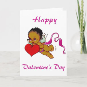 Cartão De Festividades Cupido negro-africano