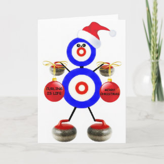 Cartão De Festividades Curling Christmas