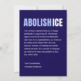Cartão De Festividades Custom Anti ICE Political Postcard