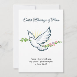 Cartão De Festividades Custom Easter Dove Greeting Card with Olive Branch