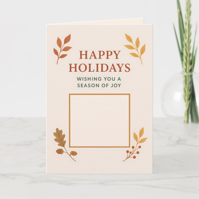 Cartão De Festividades Custom Folded Holiday Card, Size: Standard, 5" x 7 (Frente)
