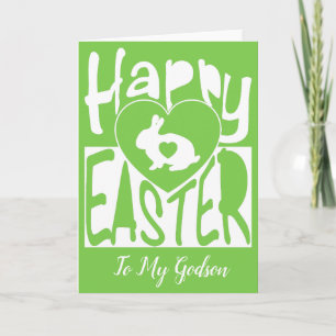 Cartão De Festividades Custom Happy Easter to my Godson blank