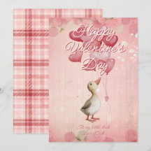 Custom Message Duck Animal Valentines Day