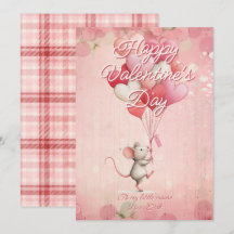 Custom Message Mouse Animal Valentines Day