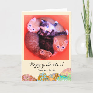 Cartão De Festividades Custom Photo Happy Easter From All Of Us