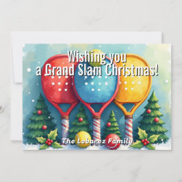 Cartão De Festividades 🎾🎄Custom text,  Candy Cane Smash