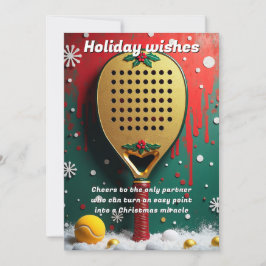 Cartão De Festividades 🎾🎄Custom text, Miracle Shots & Mistletoe Misses