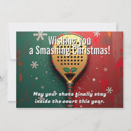 Cartão De Festividades 🎾🎄Custom text, Off-Court Wishes, On-Court Misses
