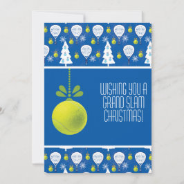 Cartão De Festividades 🎾🎄Custom text,  Padel-ing Through the Snow!