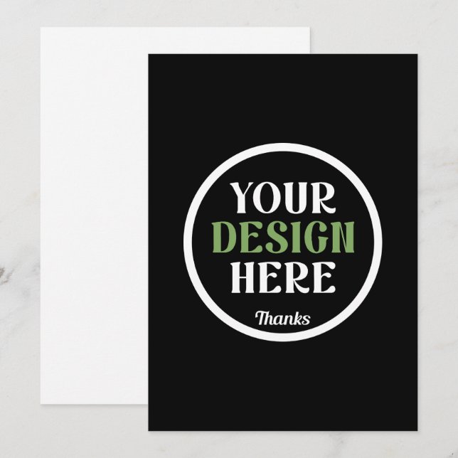 Cartão De Festividades custom, unique, sleek & minimalist (Frente/Verso)