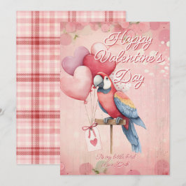 Cartão De Festividades Customizable Animal Parrot Bird Valentines Day