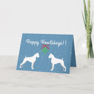 Cartão De Festividades Customizable Boxer Holiday Card