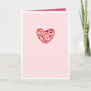 Cartão De Festividades Customizable Pink Heart Art Blank Greeting Card
