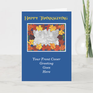 Cartão De Festividades Customizable Thanksgiving Photo Card - Foliage
