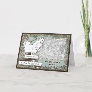 Cartão De Festividades CUSTOMIZABLE White Dove Christmas ... - Customized