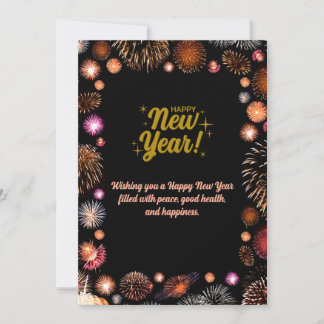 Cartão De Festividades Customized & Personalized Happy New Year Greeting 
