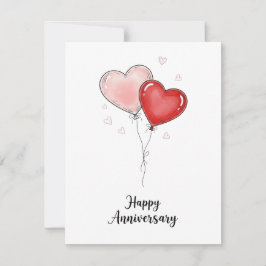 Cartão De Festividades Cute Anniversary Card Personalized Couple Gift