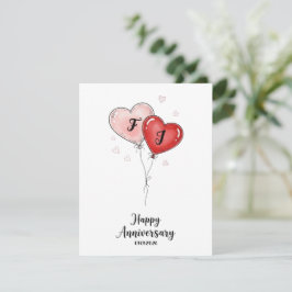 Cartão De Festividades Cute Anniversary Card Personalized Couple Gift