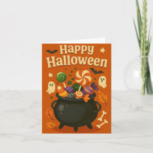 Cartão De Festividades Cute Assustador Halloween