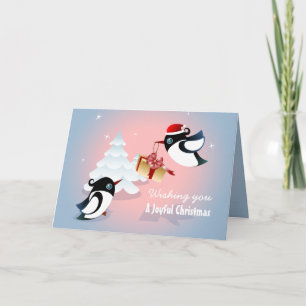 Cartão De Festividades Cute Birds Christmas Present
