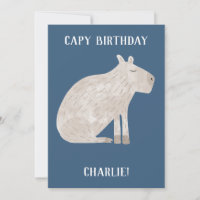 Cute Capybara Personalizou Aniversário