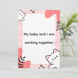 Cartão De Festividades Cute Cat Birth Affirmation Art