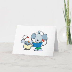 Cartão De Festividades Cute Christmas Caroling Mice