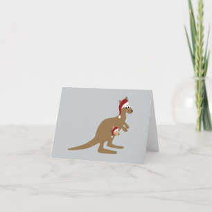 Cartão De Festividades Cute Christmas Kangaroos