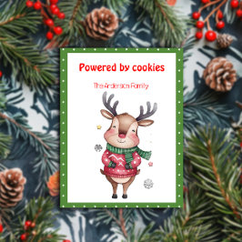 Cartão De Festividades Cute christmas reindeer funny wish retro Postcard