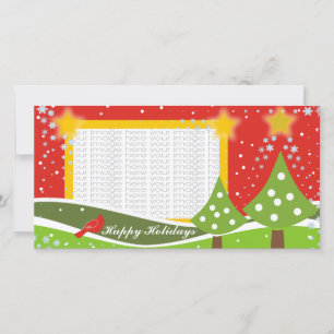 Cartão De Festividades Cute Christmas Trees Photo Cards