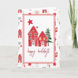 Cartão De Festividades Cute Country Christmas Holiday Folded Card