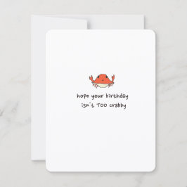 Cartão De Festividades Cute Crab Birthday Card