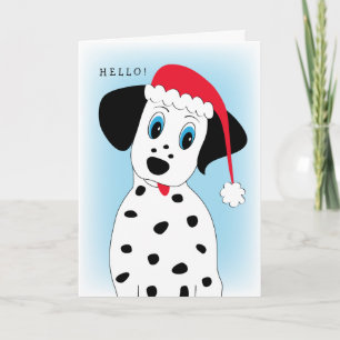 Cartão De Festividades Cute Dalmatian Dog Christmas Card